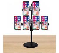 exproyzk Phone Stand for Desk, Adjustable Phone Holder, Universal iPhone Holder, Cell Phone Stand Recording for video shooting and live broadcasting(2+4)