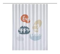 Expsct Nothing Appreciate Everything-yellow-orange-T-shirt-mugOpaque Polyester Shower Curtain, Water-Resistant, Heat-Resistant, 12 C-Shaped Hooks & Stainless Grommets - Shower Curtains, Shower Curtain