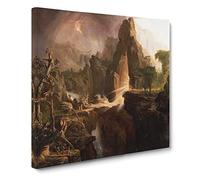 Expulsion From The Garden Of Eden by Thomas Cole Canvas Print | Gallery Wrapped 30mm Frame Wall Art | 20x20 inches | Ready to Hang | Classic Floral Picture | Living Room Bedroom Lounge Office