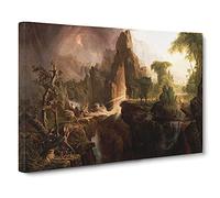 Expulsion From The Garden Of Eden By Thomas Cole Canvas Print | Gallery Wrapped 30mm Frame Wall Art | 30x20 inches | Ready to Hang | Classic Floral Picture | Living Room Bedroom Lounge Office