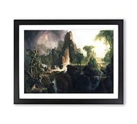 Expulsion From The Garden Of Eden By Thomas Cole Classic Painting Framed Print | A3 Black Framed Wall Art | Ready to Hang | Classic Floral Picture | Living Room Bedroom Lounge Office