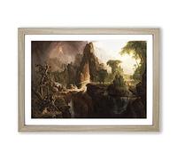 Expulsion from The Garden of Eden by Thomas Cole Framed Print | A2 Oak Framed Wall Art | Ready to Hang | Modern Floral Picture | Living Room Bedroom Lounge Office