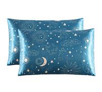 EXQ Home Satin Pillowcase Silky Satin Pillowcase for Hair and Skin,Soft Cooling Pillow Cases Queen Size Set of 2 Satin Pillow Case with Envelope Closure No Zipper（Sun,20x30 inches
