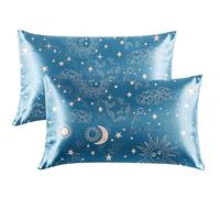 EXQ Home Satin Pillowcase Silky Satin Pillowcase for Hair and Skin,Soft Cooling Pillow Cases Queen Size Set of 2 Satin Pillow Case with Envelope Closure No Zipper（Sun,20x30 inches