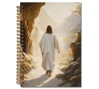 Exqcom Jesus Leaves the Tomb Christian Spiral Notebook, Jesus Resurrection Easter Bible Journal Gifts for Women, Prayer Religious Hardcover Notebook Journal Office School Supplies, 5.5x8.3