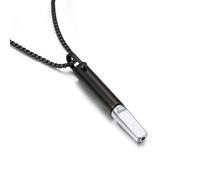 Exqele Breathing Necklace for Mindful Breathe Habit Aid and Anxiety Relief Breathlink Quit Smoking Smokeless Inhalers for Adult, 68.58 cm, Stainless Steel, No Gemstone