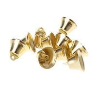 EXQIOUR 10Pcs Ringing Metal Bells Bird Chewing Toys Chew Blocks Toy Accessories for Parakeets Cockatiels Conures African Grey for Small Parrots for Large Birds Conure Macaw Christmas Parts Set Large