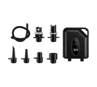 EXQIOUR 20PSI High Pressure Air Compressor With Digital Display & 6 Nozzles Portable For Paddle Boards Pool Boats Double Stage Inflation Deflation