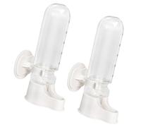 EXQIOUR 2Pieces Bird Cage Hanging Water Dispenser Automatic Gravities Waterer Bottle for Parrots Small Birds Canaries Budgies Water Bowl
