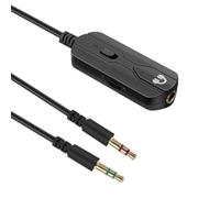 EXQIOUR 3.5mm Headphone Extension Cable With Mute & Volumes Controls Mic Cable Excellent Sound 200cm/78.74inch Headphone Splitter