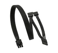 EXQIOUR 6Pin to 3SATA Power Cable for Module Power Cord 50Cm Length with 18AWG Nylon Braided Sleeve