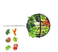 EXQIOUR 7.1 Inch Suspended Poultry Feeder Having Flexible 16.1 Inch Chain for Birds and Small Pets Playful Chicken Feeding Toy