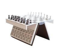 EXQIOUR Compact Folding Chess Board Enhances Strategy Lightweight Family Play Innovative Book Styles Folding Chesses Set Practical Design for Travel Storage Educational Chesses Game