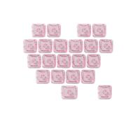 EXQIOUR Creative Kitten Pattern Keyboards Keycaps in Soft Clear Color with Heart Pattern Widely Fit for Mechanical Keyboards Customizable Mechanical Keycaps