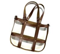 EXQIOUR Customizable Styling Option Woven PU Mesh Bag Cover Detachable Inner Pocket Quaint Design for Crossbody or Shoulder Carry Quaint PU Crossbody Purse