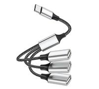 EXQIOUR Efficient USB C Splitter Cord for 1 Input 3 Output Charging Data Sync Compatible Flashing Drive Keyboards USB C Splitter