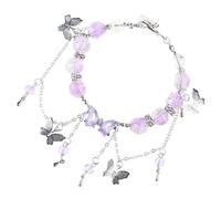 EXQIOUR Exquisite Alloy Accessory Distinctive Beaded Charm with Butterfly Embellishments for Trendsetters Comfortable