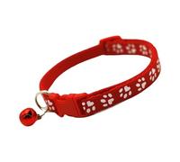 EXQIOUR Fashion Cats Collar with Bells and Adjustable Belt for Pet Paws Pattern Print for Dog Cats Outdoor Use Cats Bells