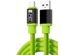 EXQIOUR Fast Speed 240W Data Transfer Cable with Real Time Wattage Monitor for Laptops Tablets and Phones Reinforced Connectors Type C Charging Cable with Led Display