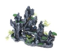 EXQIOUR Fishtanks Mountain Rockery Decoration Resin Landscape for Home Aquariums Safe Environment Decorative Accessory Fishtanks Accessory