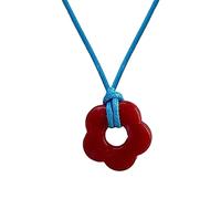 EXQIOUR Flower Pendant Chokers Hollowed-Out Floral Necklace Acrylic Dopamine Must-Have Accessory for Fashion-Forward Ladies Dopamine Flower Necklace