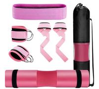 EXQIOUR Heavy Type Polyester Fabric Hip Thrusts Set with Reinforced Stitching Shoulder Pad Suitable for Long Service Workout Use Reinforced Fitness Accessories