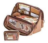 EXQIOUR High Capacity Pencil Case 9 Compartment Pouches Detachable Pen Bag Organizers Case Travel Makeup Oversized Pencil for Office & Classroom