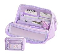 EXQIOUR High Capacity Pencil Case 9 Compartment Pouches Detachable Pen Bag Organizers Case Travel Makeup Oversized Pencil for Office & Classroom