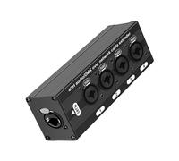 EXQIOUR Metal 4 3Pin Channel Auditory Balun Ethernet Adapter for Long Distances Extension in Event Indication Over Ethernet