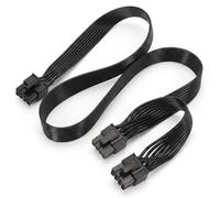 EXQIOUR Pcie 5.1 Atx3.1 Modular Power Cable Seamless Flat Design Heat Dissipation Compatible 6+2pin Connector for Sff Itx Gam Power Supply Cable