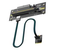 EXQIOUR PCIe4.0 16X to NVMe Drive Extension Cable Supports Fast Speed Data Transfer Up to 64GB / s for 2230 Size Drives