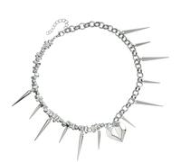 EXQIOUR Practical Sturdy Alloy Heart Necklace Featuring Irregular Shape Designs For A Distinctive Look On Special Occasions Alloy Heart Necklace