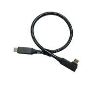 EXQIOUR Professional Double USB C Camera Cable 5Gbps Transmission Speed Ergonomic 90 Degree Right Angled for R5C/7M4/Z5/Z30 Short Type C Cable