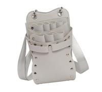 EXQIOUR Salon Barbers Essential 7 Compartment Scissor Storage Bag Adjustable Belt Clip Organized for Professional Hair Tool Salon Scissor Storage Belt