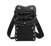 EXQIOUR Salon Barbers Essential 7 Compartment Scissor Storage Bag Adjustable Belt Clip Organized for Professional Hair Tool Salon Scissor Storage Belt