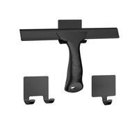 EXQIOUR Silicone Shower Squeegee Stainless Steel Glass Door Window Squeegees With Hooks For Bathroom Car Wiper All-Purpose Shower Squeegee For Doors