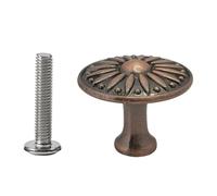 EXQIOUR Single Hole Drawer Knob Antique Cabinet Pull Classical Designs Drawer Handle Pack of 12 Simple Installation for Home Unique Home Furnishing