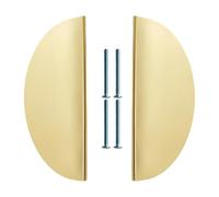 EXQIOUR Strong Antique Bronze Cupboard Handles Semi Circular Drawer Pulls Simple Installs for Wardrobe Dresser Kitchen Antique Metal Handles