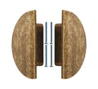 EXQIOUR Strong Antique Bronze Cupboard Handles Semi Circular Drawer Pulls Simple Installs for Wardrobe Dresser Kitchen Antique Metal Handles