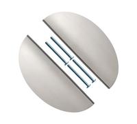 EXQIOUR Strong Antique Bronze Cupboard Handles Semi Circular Drawer Pulls Simple Installs for Wardrobe Dresser Kitchen Antique Metal Handles