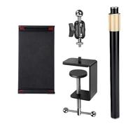 EXQIOUR Tablets Clip Phone Holder Heavy Duty Clamp for 4.5-11Inch Device Tablets Stand with 360Rotation MultiAngle Adjustable Phone Stand