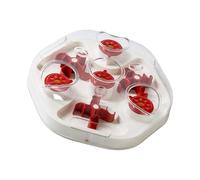 EXQIOUR Two Step Challenge Treat Dispenser Toy with See Through Fashion and Grip Base for Mental Engagement Visible Treat Dispenser Toy