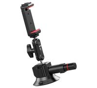 EXQIOUR Universals 3Inch Suction Cup Mount Holder Suction Camera Bracket for Smartphones Action Cameras Horizontal 20KG Loading Quick Release Vacuum Camera Bracket