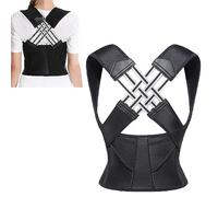 EXQST Adjustable Back Posture Belt Office Home Gym Unisex Back Posture Brace for Men and Women Perfect Fit for Spine Back Brace for Shoulders