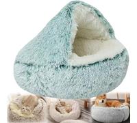 EXQST Cozy Cocoon Pet Bed,Winter Pet Warm Plush Bed,Cozy Nook Dog Bed,Bottom Non-Slip Washablet Pet Bed,Cozy Pet Plush Bed,for Indoor Cats or Small Dog Beds