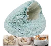 EXQST Cozy Cocoon Pet Bed,Winter Pet Warm Plush Bed,Cozy Nook Dog Bed,Bottom Non-Slip Washablet Pet Bed,Cozy Pet Plush Bed,for Indoor Cats or Small Dog Beds