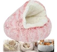 EXQST Cozy Cocoon Pet Bed,Winter Pet Warm Plush Bed,Cozy Nook Dog Bed,Bottom Non-Slip Washablet Pet Bed,Cozy Pet Plush Bed,for Indoor Cats or Small Dog Beds