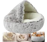 EXQST Cozy Cocoon Pet Bed,Winter Pet Warm Plush Bed,Cozy Nook Dog Bed,Bottom Non-Slip Washablet Pet Bed,Cozy Pet Plush Bed,for Indoor Cats or Small Dog Beds