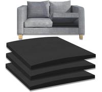 Exquilnova 50x50cm Sofa Support Boards,Support Cushion,High Density Foam for Sofa Suitable for Various Types of Sofas,Foam Cushion Pads Restore Comfort to Sofas,Chairs,Beds (3, Black)