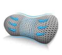 Exquilnova Lumbar Support Cushion,Comfort Memory Foam Back Support Cushion with Removable Cover,Ergonomic Lower Back Pillow for Office Chair,Car Seats,Wheelchair,Sleeping(Light Grey)